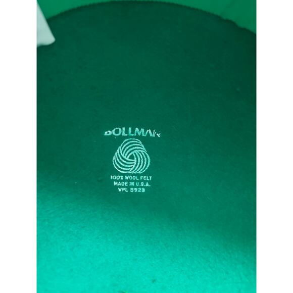 Sandra of New York Hunter Green Wool Black Tulle Gold Vintage Hat 17\